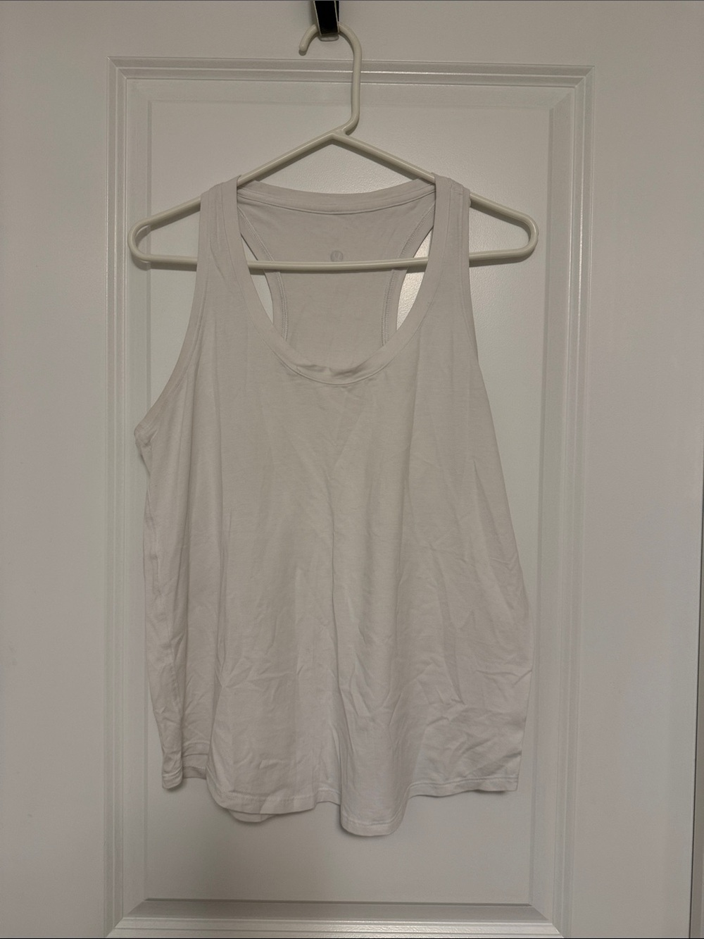 lululemon athletica White Scoop Neck Racerback Tank